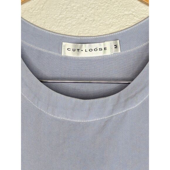 NWT Cut Loose 2 Pc Set Sleeveless Top Maxi Skirt Sz M Tencel W/ Flaw Light Blue - Picture 8 of 11